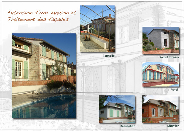 Architecture et d&eacute;coration d'int&eacute;rieur: Extension d'une maison