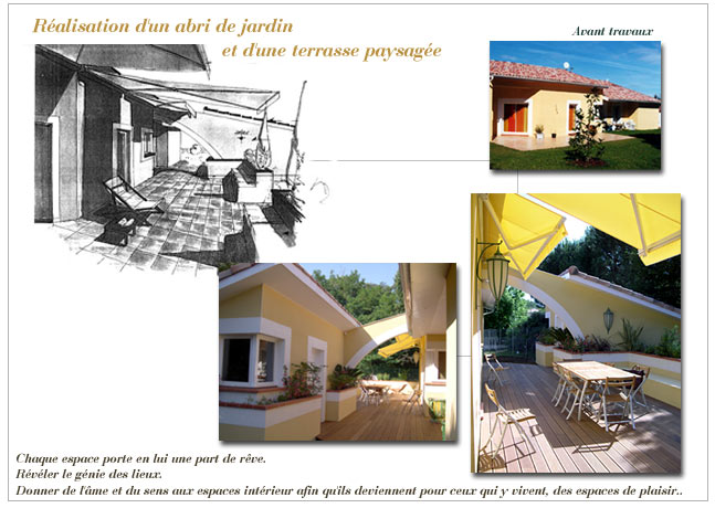 Architecture et d&eacute;coration d'int&eacute;rieur: Terrasse paysag&eacute;e