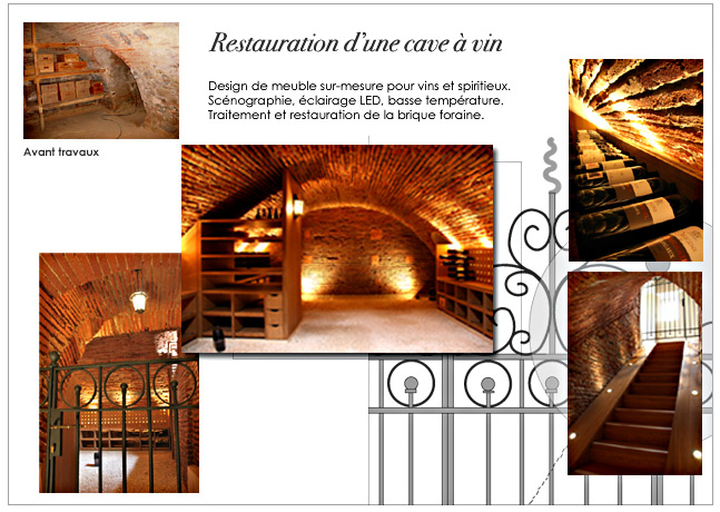 Architecture et d&eacute;coration d'int&eacute;rieur: Restauration d'une cave &agrave; vin